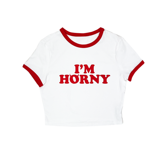 I'm Horny Ringer Tee